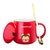 创意个性马克杯带盖勺杯子陶瓷喝水杯时尚情侣家用咖啡杯男女茶杯(红色狸猫+礼盒)第5张高清大图