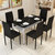 长方形钢化玻璃餐桌小户型4人餐桌椅组合现代简约6人双层饭桌家用(黑色 70*70*76单桌)第4张高清大图