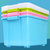 塑料收纳箱带滚轮储物箱杂物衣物整理箱大号 38L两个装(颜色随机)第2张高清大图