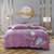善纯高密加厚婴儿绒中国风刺绣四件套 紫色1.5-1.8米床单款 高密加厚 舒适保暖第2张高清大图