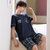金莎拉男士睡衣夏季短袖短裤家居服夏天薄款休闲可外穿加大码套装(P1001 XL)第5张高清大图