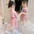 女童连衣裙夏装2021新款网红洋气中大童女孩儿童装短袖纱裙子夏季(粉色 120)第3张高清大图
