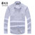 雅戈尔2015男士纯棉修身版长袖衬衫专柜免烫商务衬衣(蓝色 44)第3张高清大图