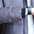 冬季连帽大毛领男士羽绒服中长款加厚纯色青年韩版潮大衣外套(浅灰色 M)第5张高清大图