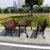 京好 公园长椅子休息椅 现代简约环保实木休闲铸铁户外凳子D67 到市自提(A款原木色长椅1把 长1.5米款3脚)第5张高清大图