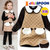 JELISPOON吉哩熊韩国童装冬季款女童气质可爱加绒厚连衣裙(150 米色)第3张高清大图