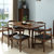 餐桌实木餐桌椅组合现代简约长方形饭桌北欧日式小户型餐厅家具橡胶木桌子(单桌1.2米胡桃色)第2张高清大图