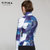 TITIKA2016秋冬新款瑜伽服拉链开衫运动外套女跑步健身服53140(蓝白紫印花-4456 XL)第2张高清大图