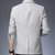 JLS男士新品西装外套休闲纯色简约休闲易打理单西男外套3XL灰白 宽松舒适百搭第2张高清大图