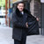 冬季新款男士羽绒棉服中长款连帽大毛领大衣加厚保暖中老年户外套  XZLZ13668(XZLZ13668-黑色 L)第2张高清大图