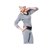 路伊梵时尚运动11505畅销女款莫代尔健美瑜伽服（浅灰+黑）（L）第3张高清大图