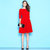 气质一字肩黑色连衣裙中袖2021年夏秋新款赫本中长款礼服红色裙子修身(黑色 XS)第5张高清大图