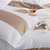茉菲家纺 欧式简约华夫格子蜂巢床品纯棉四件套 单人双人纯棉被套被罩床单枕套床上用品件套1.2米床1.5米床1.8米(卡其色 床笠款套件)第5张高清大图