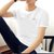 Adidas阿迪达斯短袖男装 夏季新款跑步休闲运动服透气圆领速干健身舒适T恤半袖ED9292(白色 S)第3张高清大图
