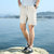 富贵鸟 FUGUINIAO 短裤男棉麻质感五分裤纯色休闲沙滩裤 18165FGK66(卡其 6XL)第3张高清大图