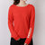 女子CREW SLV LNG针织套衫运动服圆领休闲保暖防风卫衣(红色/DT2396 M)第2张高清大图