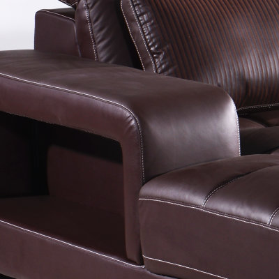经典简约客厅沙发 时尚转角黄牛真皮 皮艺组合真皮沙发 a826(咖啡色