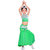 新款儿童傣族舞蹈服装女孩傣族演出服傣族孔雀舞裙表演服装鱼尾裙(150 白)第4张高清大图