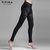 TITIKA瑜伽服夏季新款拼接健身运动速干裤女吸湿排汗弹力瑜伽裤19032(黑色 XL)第3张高清大图