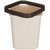 得力（deli）压圈方形垃圾桶 家用清洁桶纸篓 办公用品 18821 大号 浅灰(浅棕色)第2张高清大图