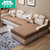 沙皮宝(SHAPBAO)简约现代布艺沙发组合可拆洗客厅转角L型储物折叠沙发床(（标准版）双人+贵妃)第4张高清大图