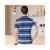 CINESSD夏季新款短袖男式POLO衫时尚商务条纹翻领纯棉男士T恤(3329中灰色 170/M)第2张高清大图