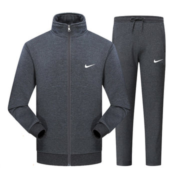 耐克加绒套装男冬季2016加厚保暖卫衣长袖外