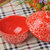 冠京 4头色釉心形餐具套装CG902陶瓷2碗2勺婚庆情侣款礼盒(红色)第3张高清大图