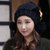 677888帽子女冬天韩版潮针织帽可爱毛球毛线帽护耳保暖套头帽(黑色 弹力均码)第2张高清大图