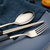 筷子盒勺子套装不锈钢餐具三件套叉子学生便携式成人创意韩式可爱 简黑款(简黑款（勺+叉+筷子+蓝盒子）)第5张高清大图