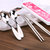 拜格便携式餐具套装 筷子、叉、勺学生餐具便携式餐具(粉色双人款筷子2双勺子2个)第3张高清大图