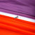 奥妮菲娅   纯色双拼四件套 无印棉质良品力荐 床品套件(紫橘配 200*230cm)第2张高清大图