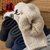 SUNTEK袜子冬天男中筒袜毛圈加绒超厚老人袜大码保暖冬季睡眠袜女袜(均码 36%羊毛墨绿（女士）)第3张高清大图