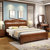 皮耐迪 卧室家具 新中式大床1.8米实木床(柚木色 1.5*2.0)第2张高清大图
