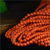保真天然川料柿子红南红玛瑙素珠项链\缠绕款佛珠手链 直径3-3.5mm