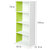 慧乐家双色四层收纳柜 时尚创意层架 彩色组合书柜书架12055(白色+绿色)第5张高清大图