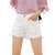 韩都衣舍2017夏装新款个性女装牛仔裤纯色显瘦毛边牛仔短裤GS6520(白色 L)第3张高清大图