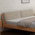 恒兴达 白橡木全实木床北欧日式床白橡木软靠双人床卧室家具实木床(1.8*2米胡桃色 床+床头柜*1)第4张高清大图