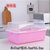 臻酷 欧式厨房家用餐具碗碟架 大号塑料沥水收纳碗柜(粉色)第2张高清大图