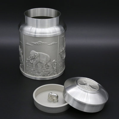 Oriental Pewter泰国锡制茶叶罐 茶桶茶罐【锡含