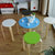 【京好】实木孩童餐椅圆凳子 现代简约环保优质简约矮凳 彩色时尚十四款A57(深绿 凳径32高45厘米)第5张高清大图