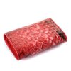 金狐狸FOXER  新款时尚女士牛皮钱包票夹 213013F5C红色短款三折钱包