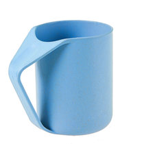 小麦秸秆洗漱杯 情侣水杯牙刷杯 简约环保漱口杯 牙刷杯牙缸杯子(蓝色)