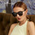 海伦凯勒时尚墨镜网红同款防晒偏光眼镜H8910H17亮黑框+深灰色 国美超市甄选第3张高清大图
