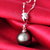 梦克拉Mkela 白18K金黑珍珠钻石吊坠 浪漫之约第3张高清大图