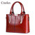 Cnoles蔻一新款韩版女士简约时尚手提包女包小包包斜挎包三件套(红色)第2张高清大图