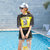 运动三件套分体游泳衣女平角保守学生比基尼小胸聚拢遮肚沙滩温泉(女孩头像 黄色 M（建议90-100斤）)第4张高清大图