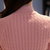 娇维安 韩版外套 春季套头衫 插肩袖毛衣打底衫 半高领针织衫 女(粉色 均码)第4张高清大图