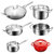 双立人（ZWILLING） Gourmet系列厨房锅具套装13件套 不锈钢炒锅平底锅煎锅汤锅奶锅蒸锅刀具套装电磁炉通用第3张高清大图