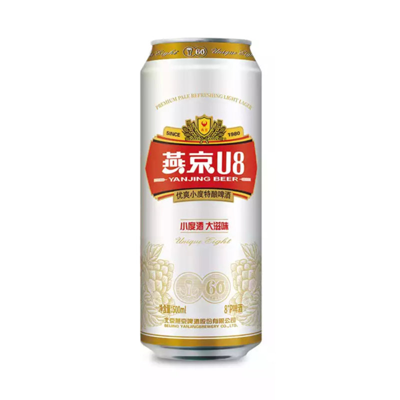 燕京啤酒u8优爽特酿啤酒500ml